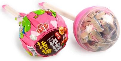 金絲猴黑糖棒棒糖包裝內產品